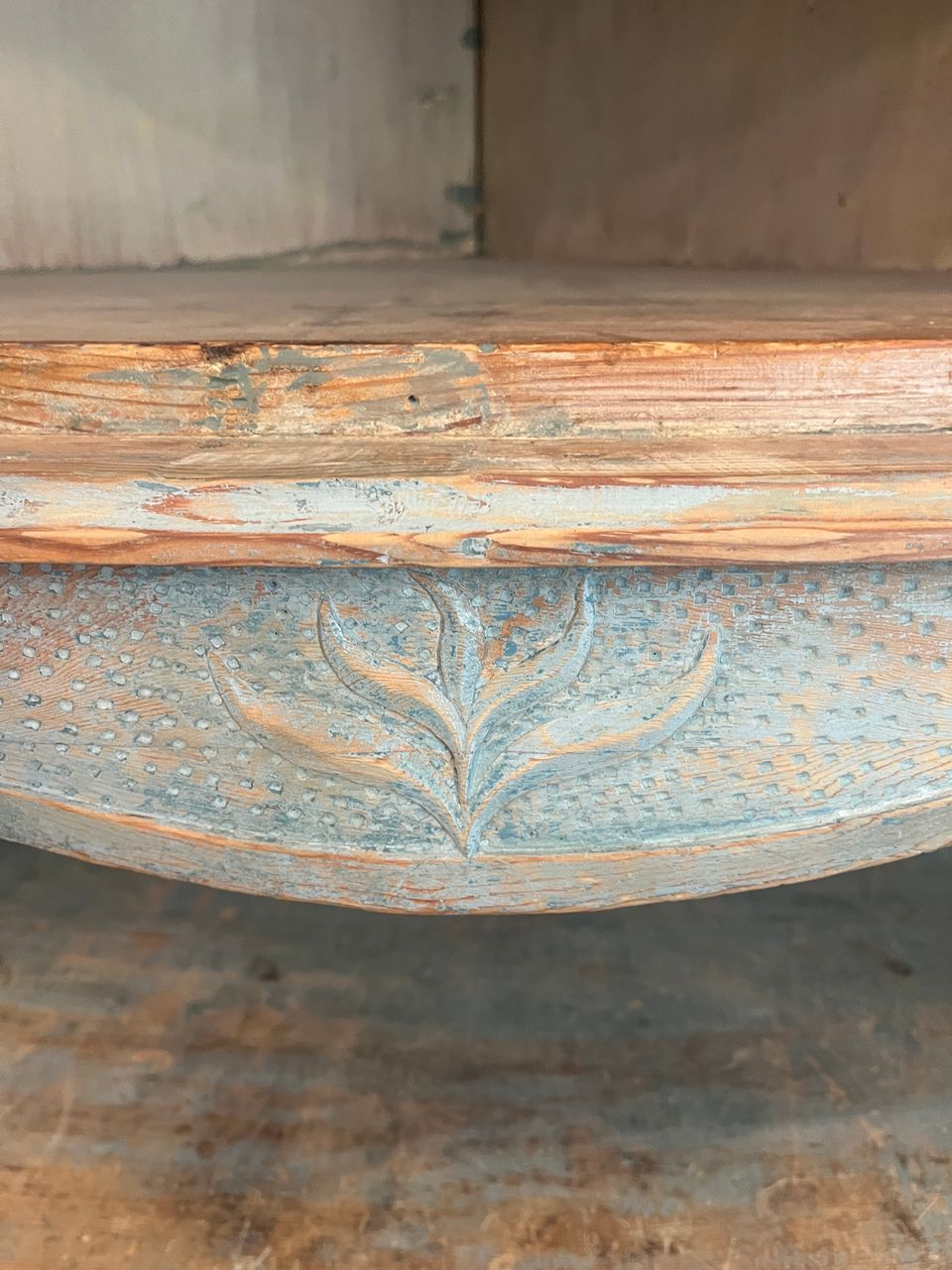 18th Century Swedish Painted Corner Cabinet