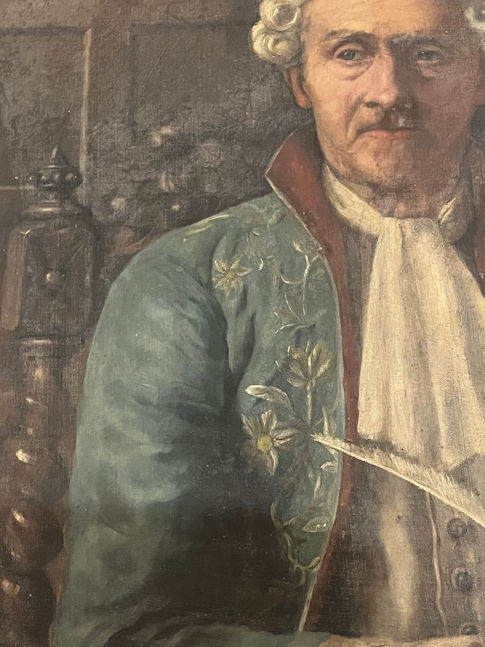 19th Century Oil on Canvas "Gentleman at his Writing Desk"