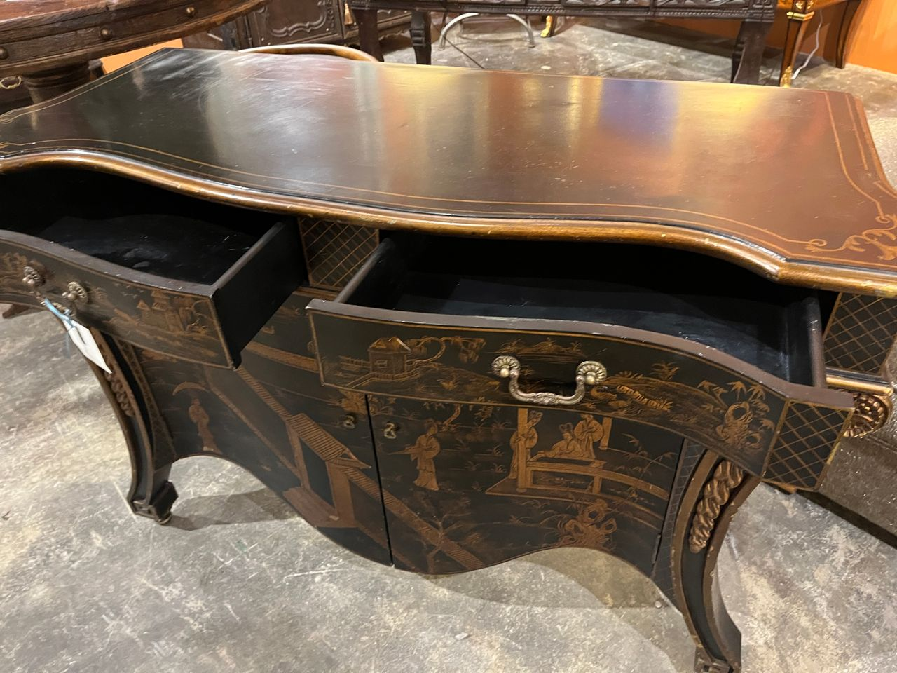 Vintage Chinoiserie Hall Cabinet