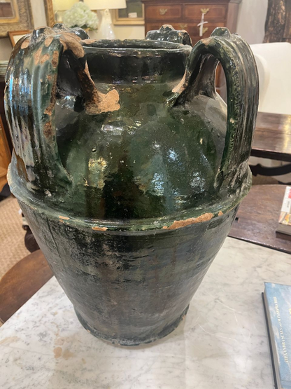 19th Century Large Green Terracotta Urn