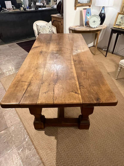 19th Century Oak Baroque Style Library Table