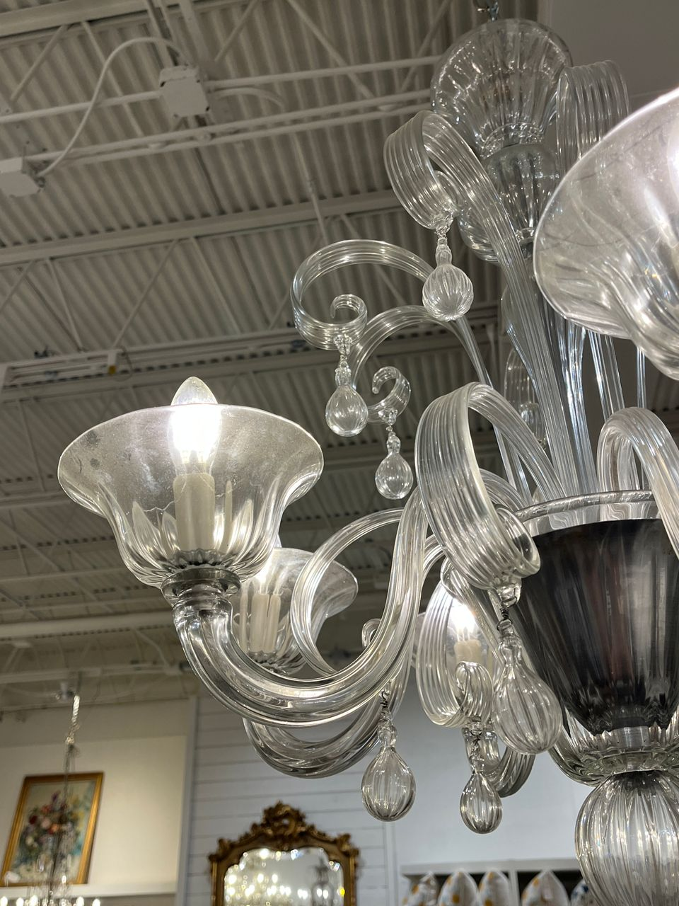 Italian Murano Blown Glass Chandelier