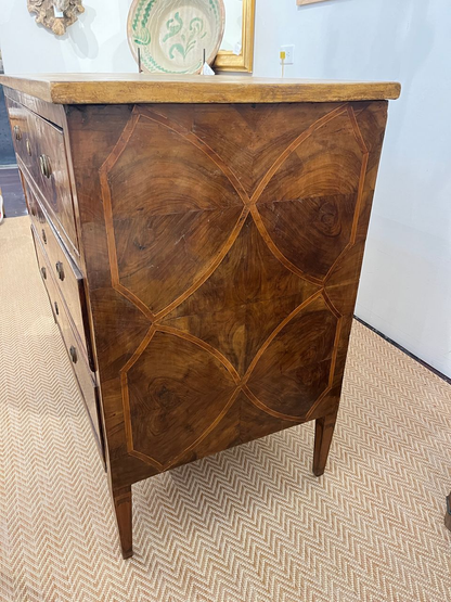 18th Century Italian Commode with Walnut Inlay