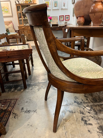 French Empire Armchair in Fortuny Fabric