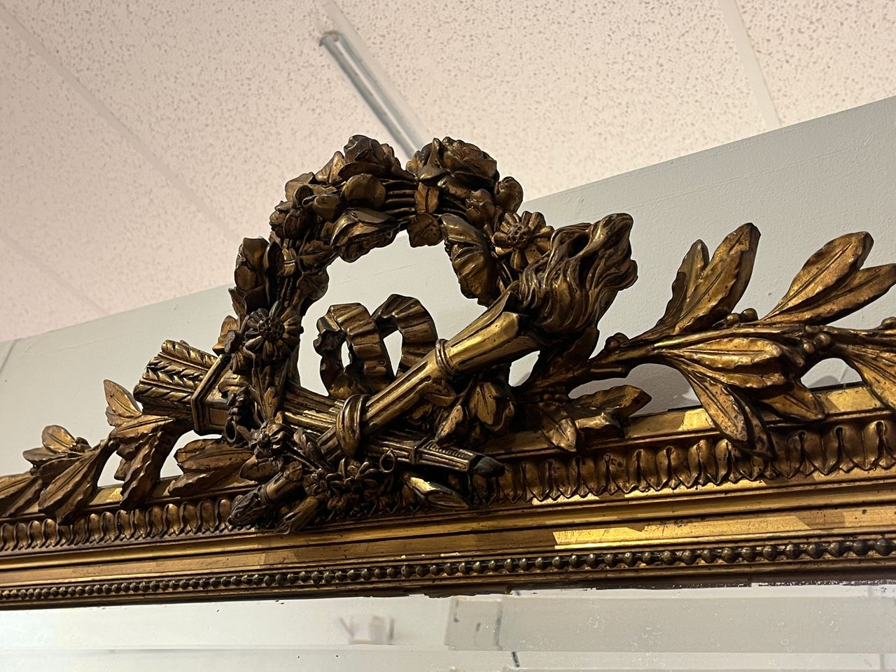 Large 19th Century Louis XVI Giltwood Mirror