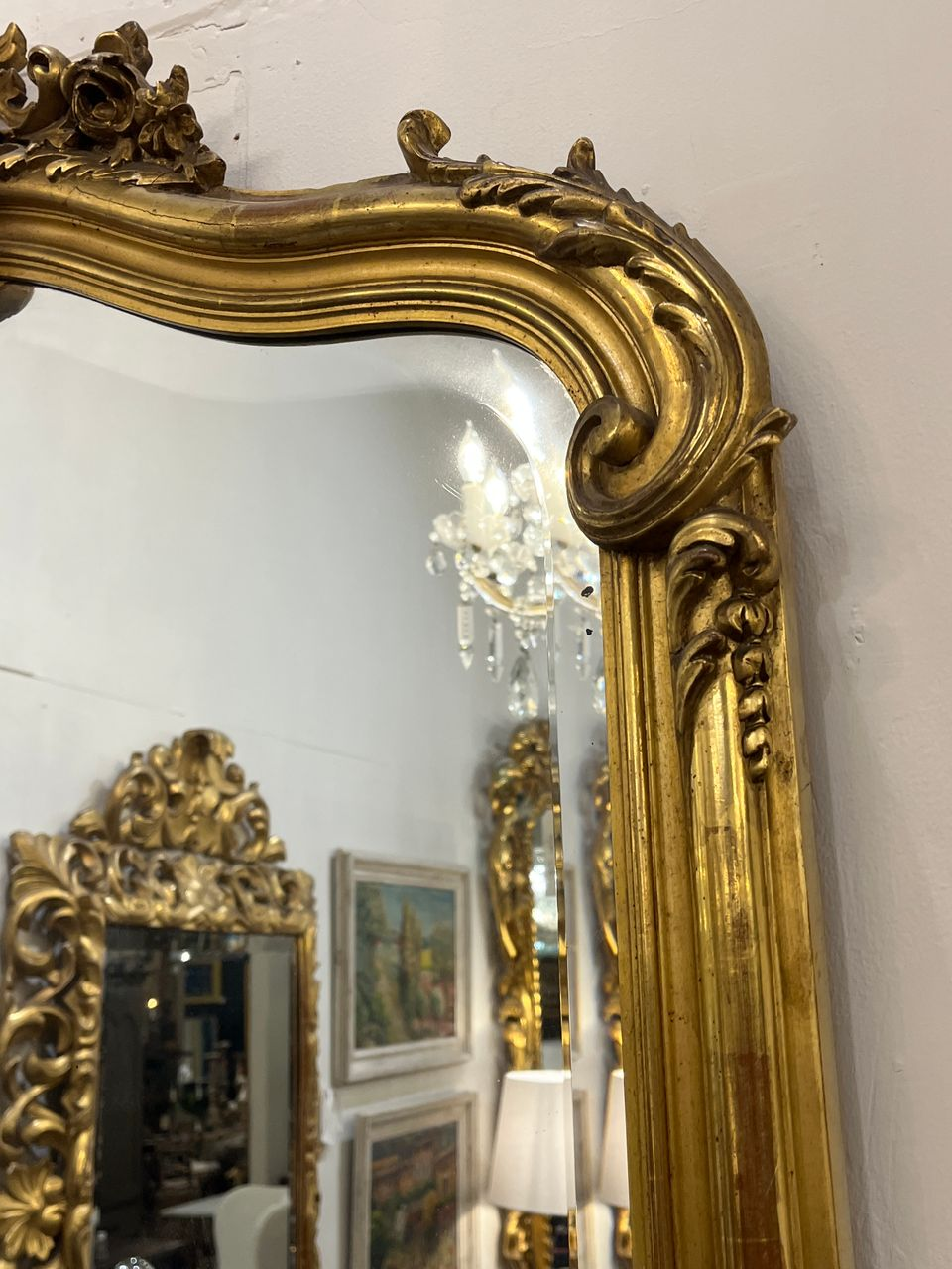 19th Century Gold Gilt French Mirror