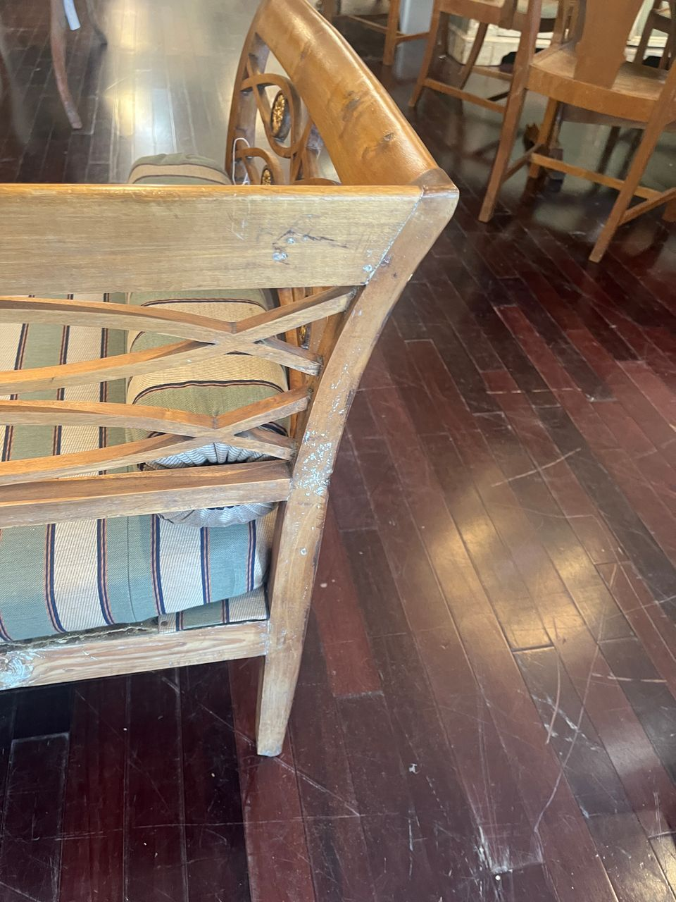 Swedish Gustavian Birch Settee