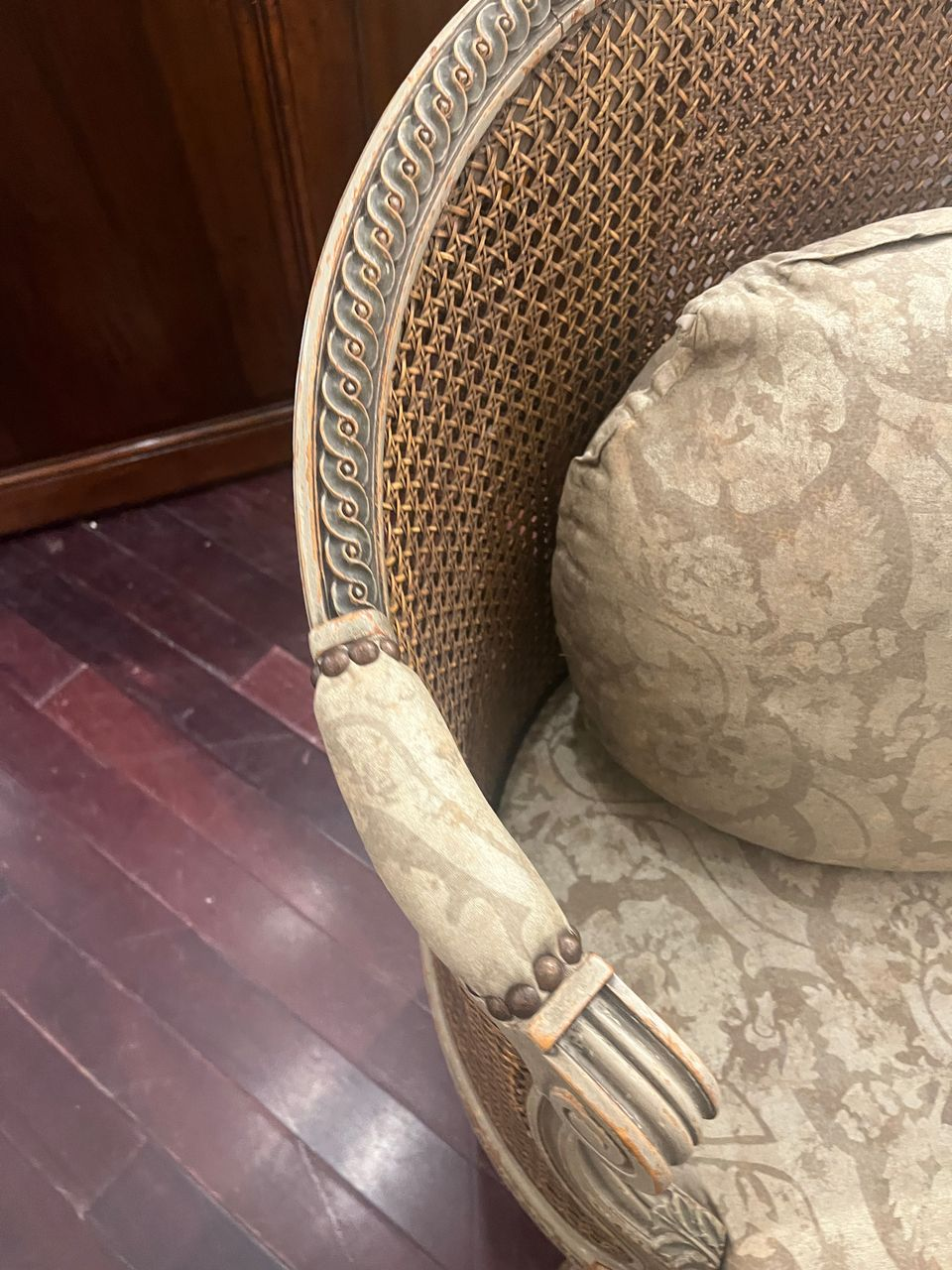 19th Century Louis XVI Petite Cane Settee