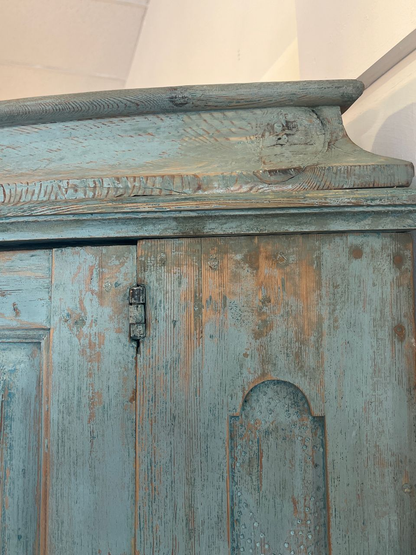 18th Century Swedish Painted Corner Cabinet