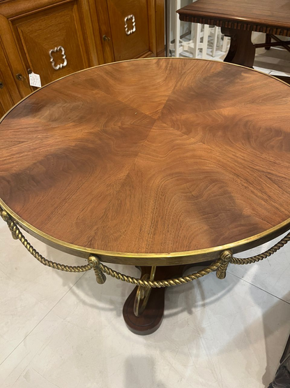 Neoclassical Walnut Top Center Table