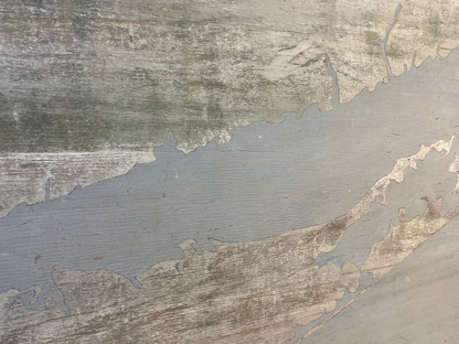 Vintage Hand Painted Map on Wood