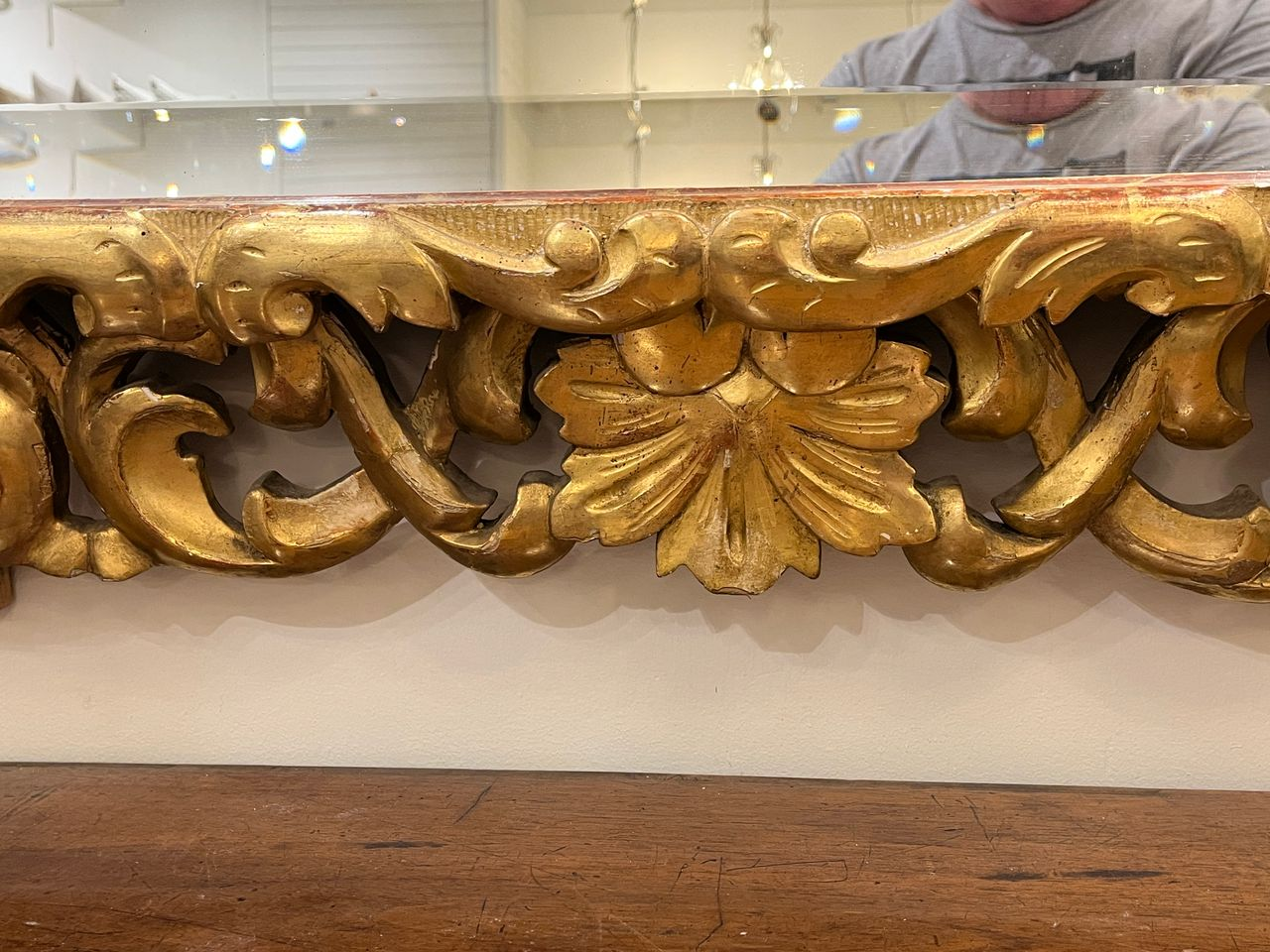 19th Century Italian Rococo style Giltwood Mirror