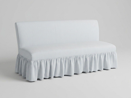 Custom made Banquette in Belgian Linen