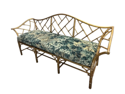 Gold Gilt Bamboo Sofa (2 available)