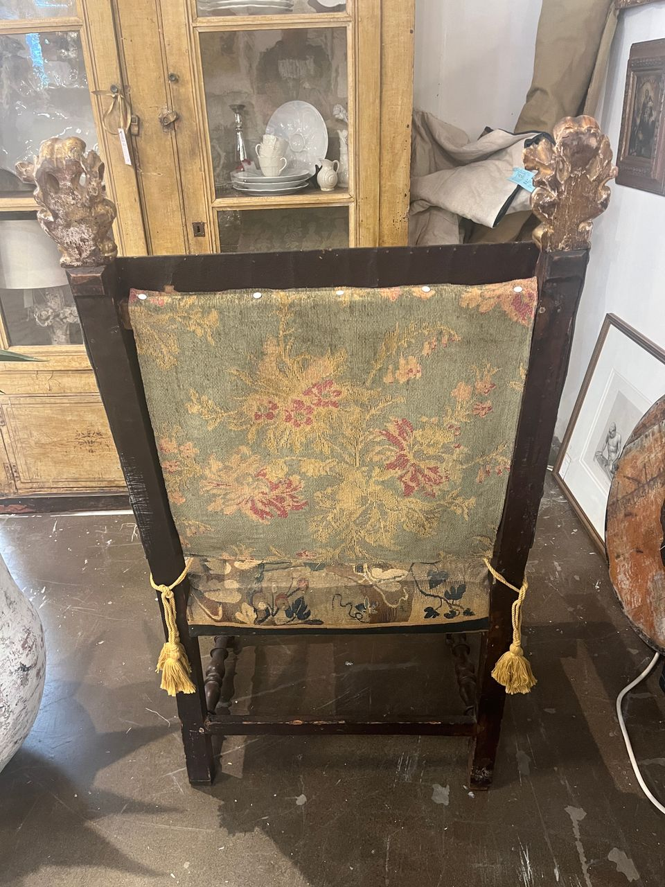 18th Century Carved and Gilt Eared Armchair