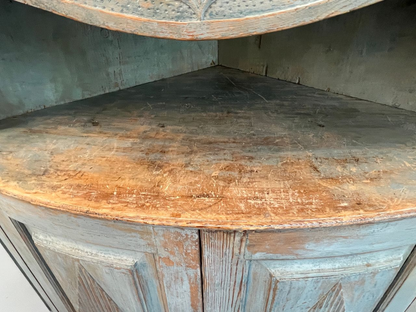 18th Century Swedish Painted Corner Cabinet