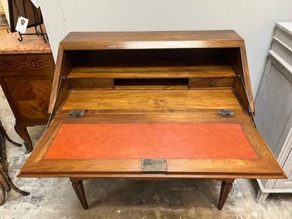 Vintage French Walnut Secretary Desk