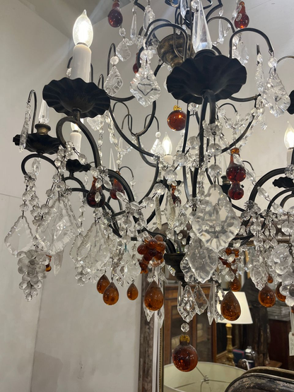 Large Italian Crystal Chandelier