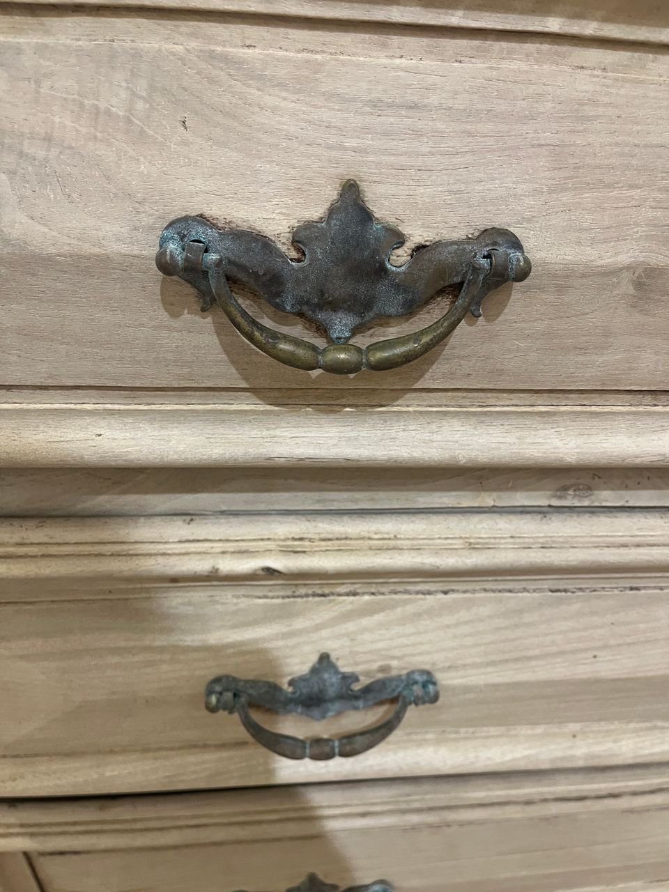Antique Bleached Pine 4 Drawer Chest