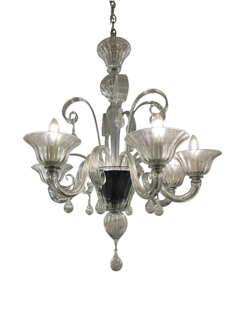 Italian Murano Blown Glass Chandelier