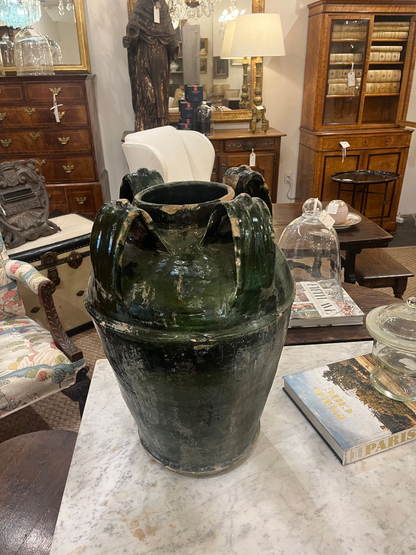 19th Century Large Green Terracotta Urn
