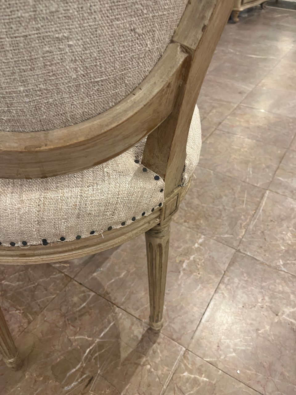 Set 6 Louis XVI Medallion Back Chairs