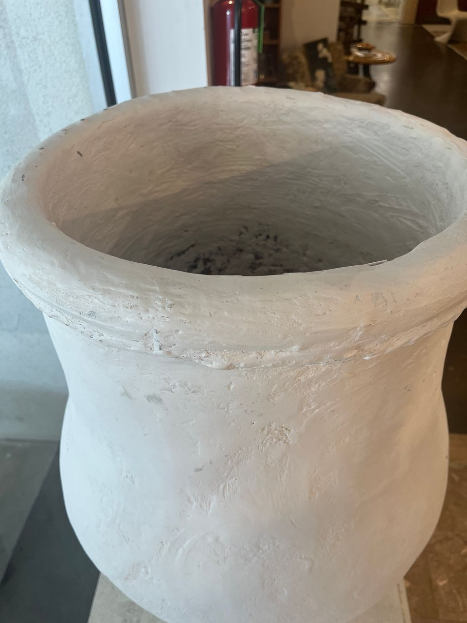 Large White Spanish Terracotta Vessel