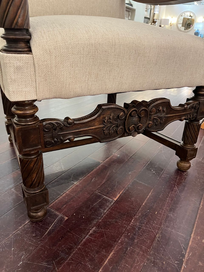 Pair of Louis XIII Baroque Armchairs