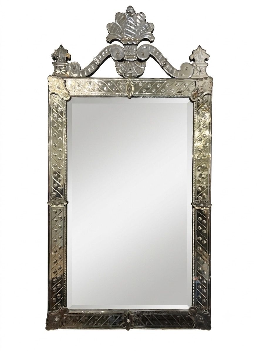 Antique Engraved Venetian Mirror