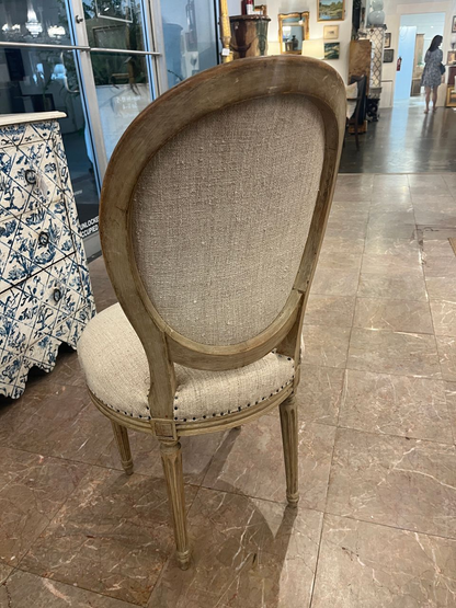 Set 6 Louis XVI Medallion Back Chairs
