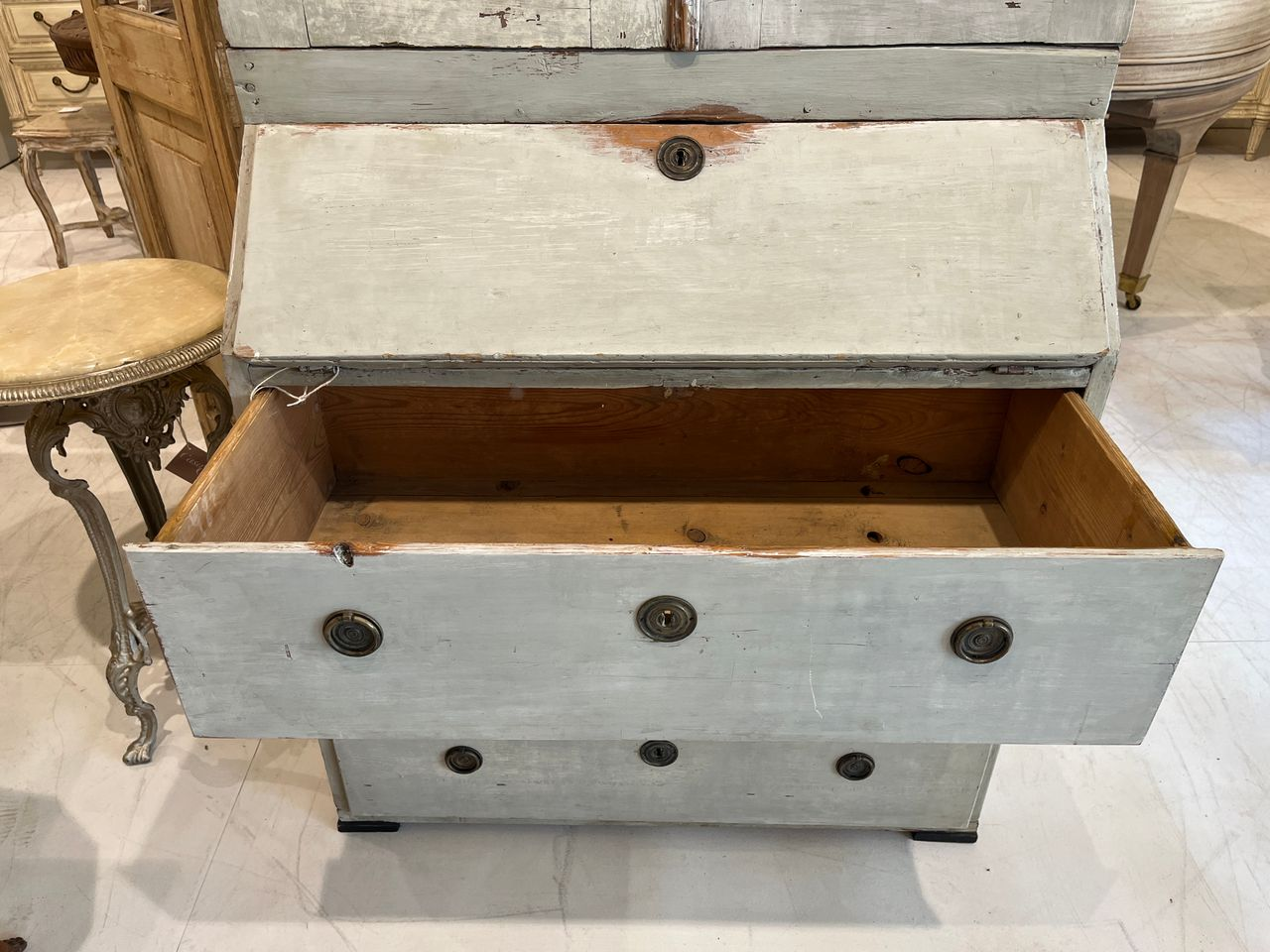 19th Century Swedish Rococo Style Secretaire