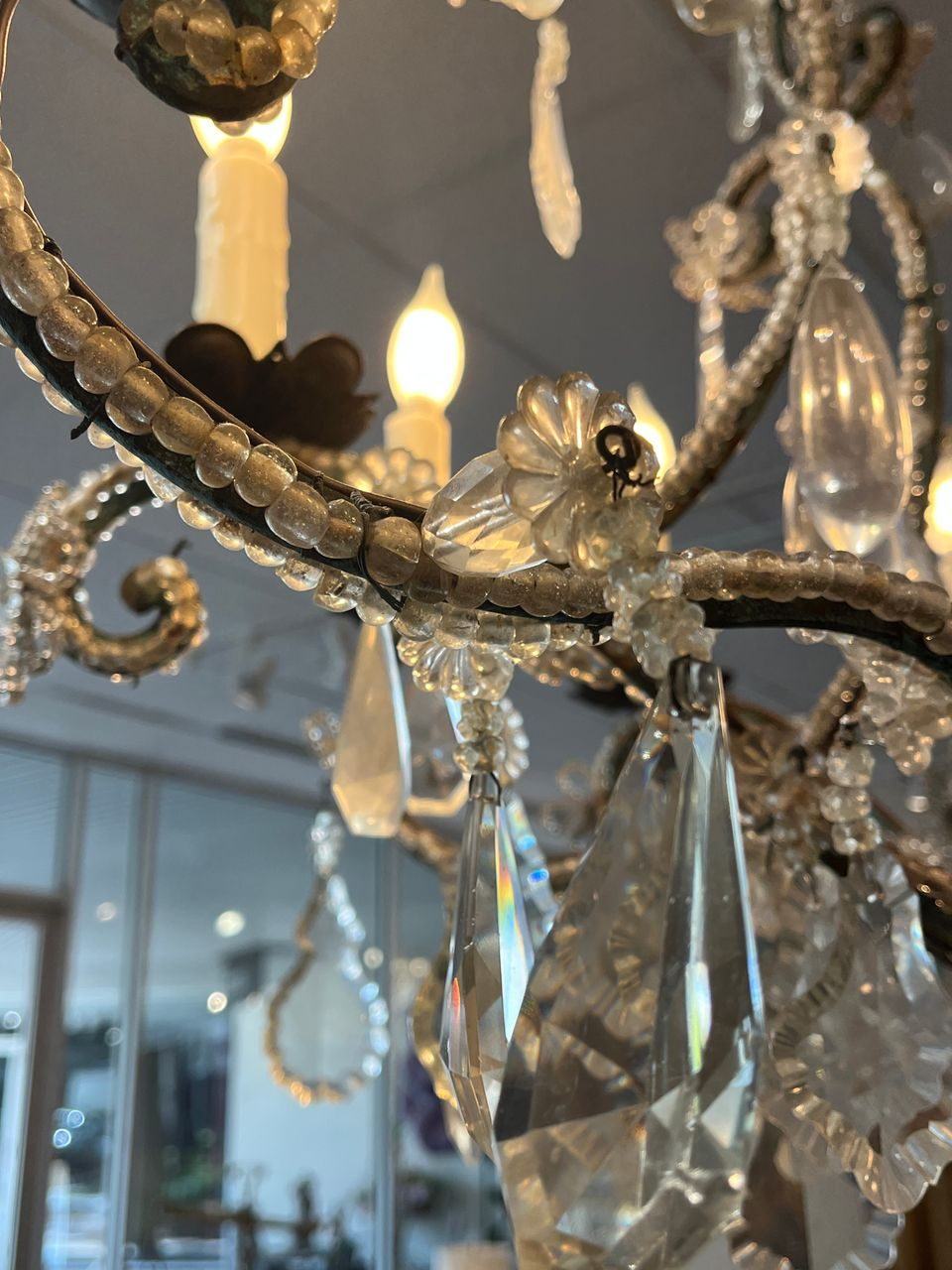 Antique Italian 12 Light Chandelier