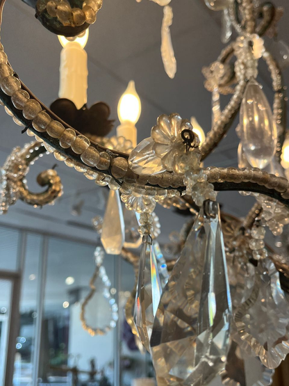 Antique Italian 12 Light Chandelier