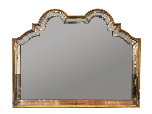 1940's Gold Gilt Venetian Arch Top Mirror