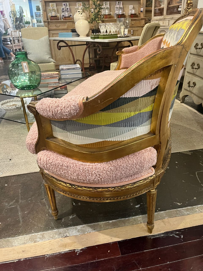 Louis XVI style Settee with New Contemporary Upholstery