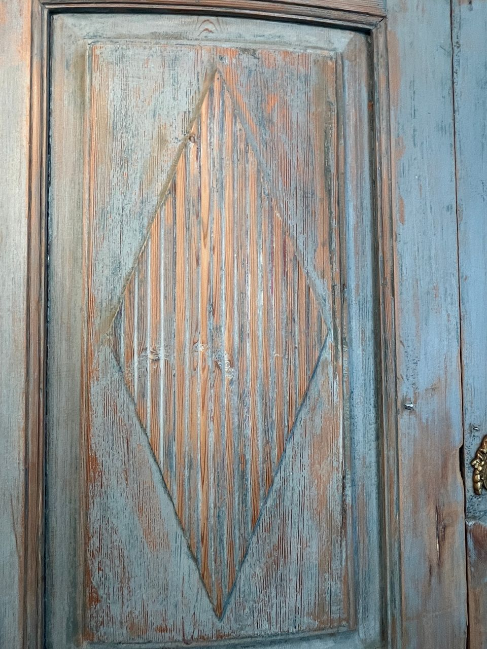 18th Century Swedish Painted Corner Cabinet