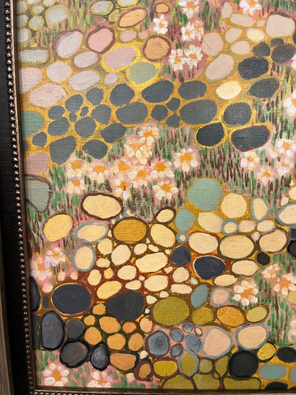 Oil on Canvas Cluster of Trees against a Blue Sky