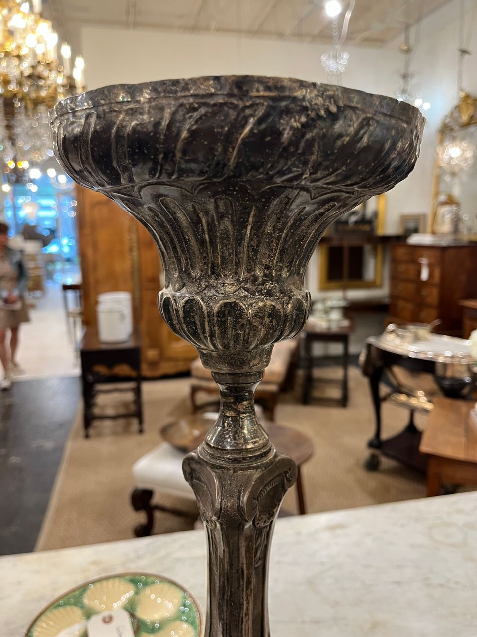 Pair 18th Century Baroque Style Candlesticks
