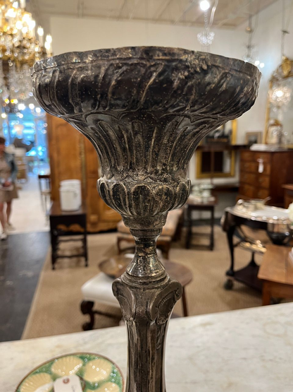 Pair 18th Century Baroque Style Candlesticks