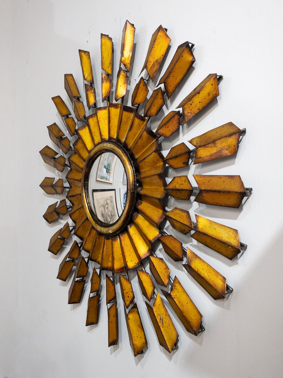 Mid Century Modern French Starburst Mirror