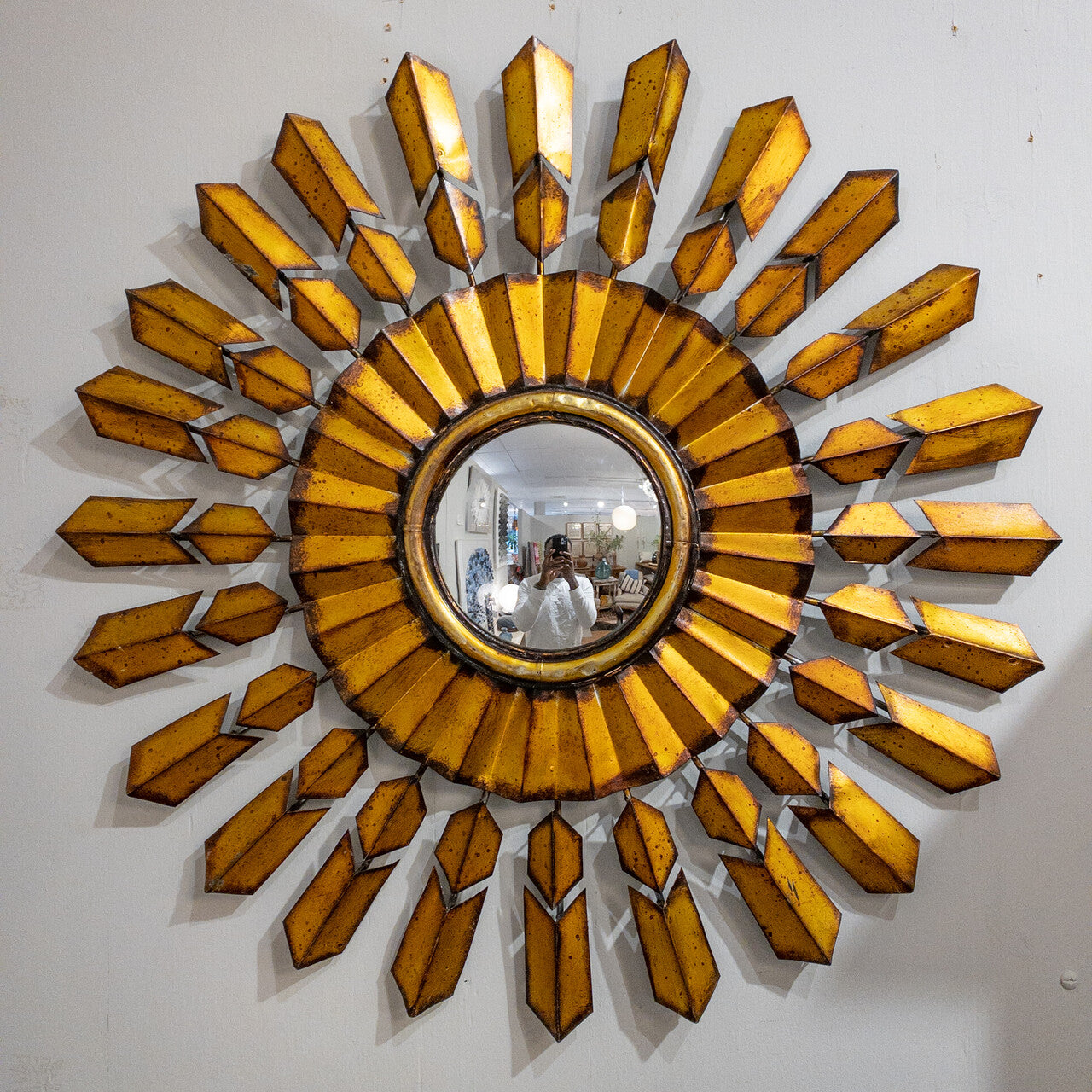 Mid Century Modern French Starburst Mirror