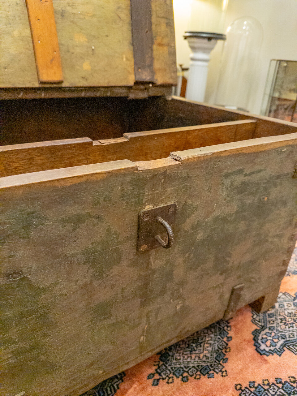 Antique Wooden Storage Trunk