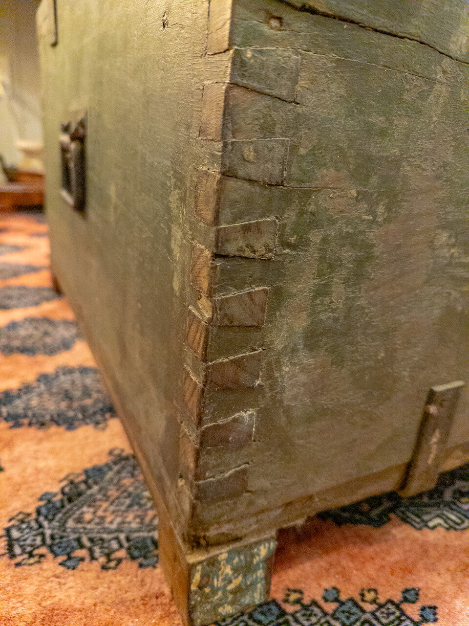 Antique Wooden Storage Trunk