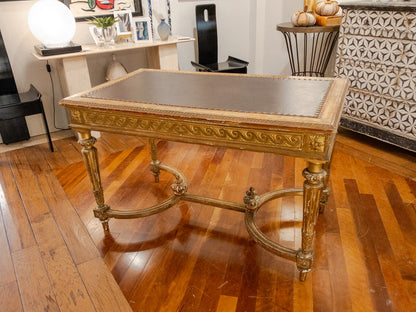 19th Century Empire Style Gold Leaf Library Table / Desk