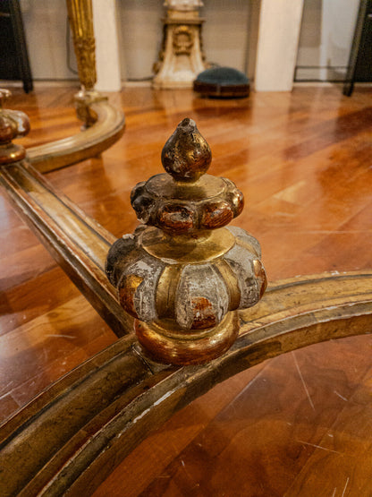 19th Century Empire Style Gold Leaf Library Table / Desk