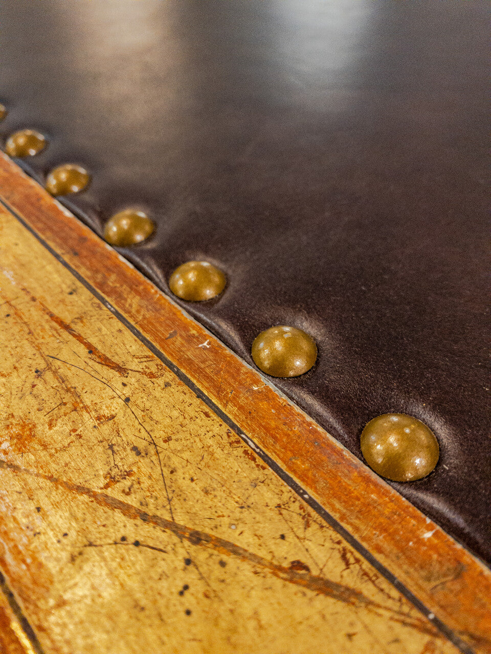 19th Century Empire Style Gold Leaf Library Table / Desk