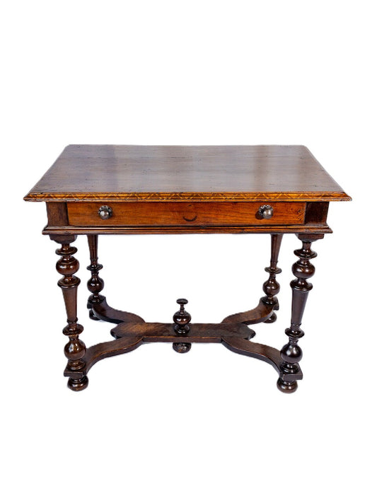 19th Century Italian Side Table with Walnut Marquetry Trim