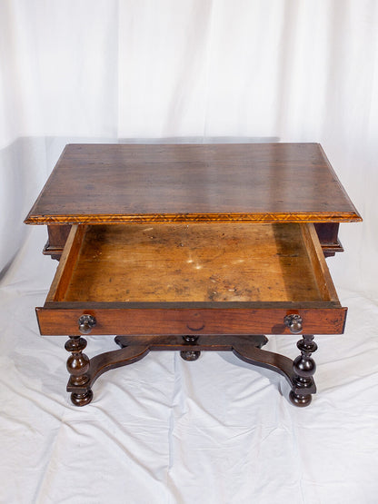 19th Century Italian Side Table with Walnut Marquetry Trim