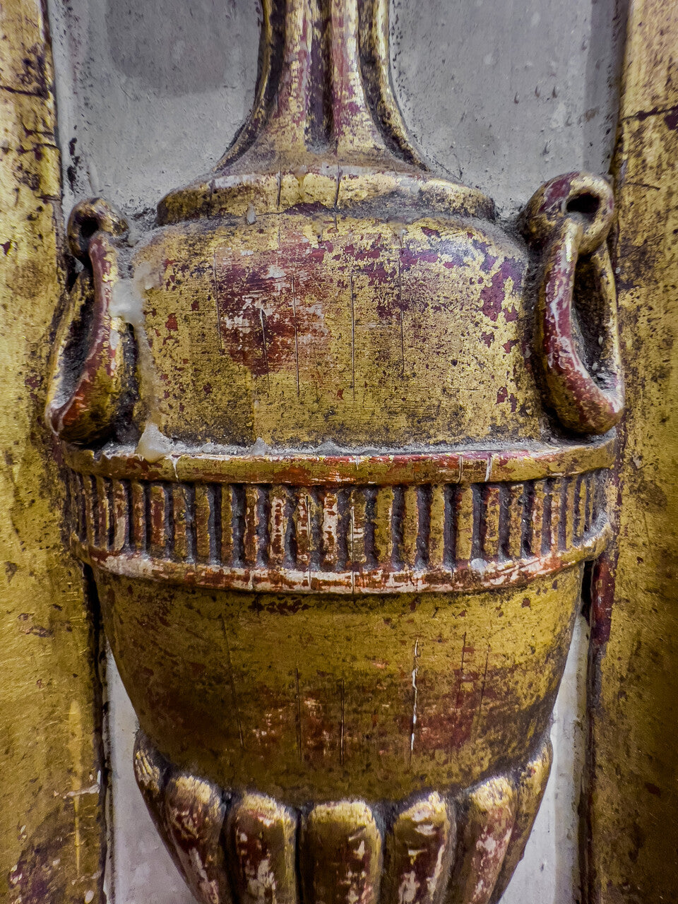 Neo-Classical Carved Trumeau over Mantle Mirror