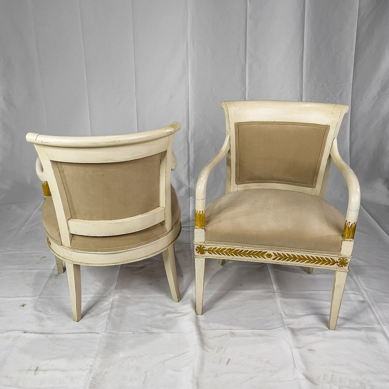 Pair of Italian Neoclassical Armchairs